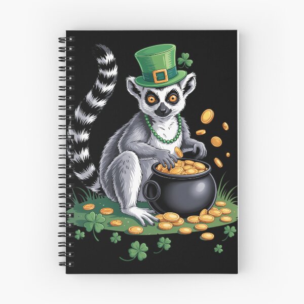 Item preview, St Patrick_s Day Lemur Leprechaun Hat Pot of Gold designed and sold by comptorasunfia.