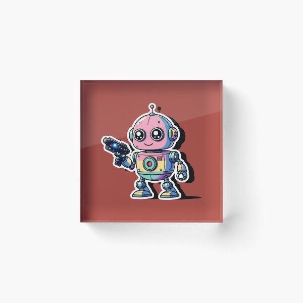 Item preview, Cosmic Pastel Robot with Galaxy Blaster designed and sold by SplashTastic.