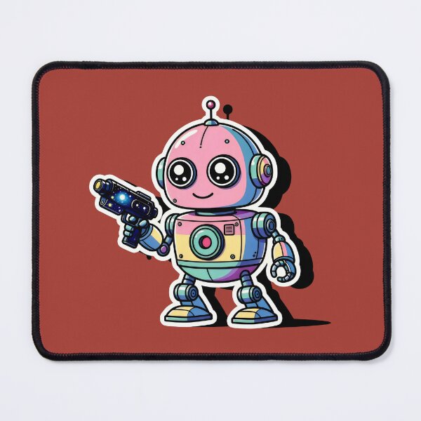 Item preview, Cosmic Pastel Robot with Galaxy Blaster designed and sold by SplashTastic.