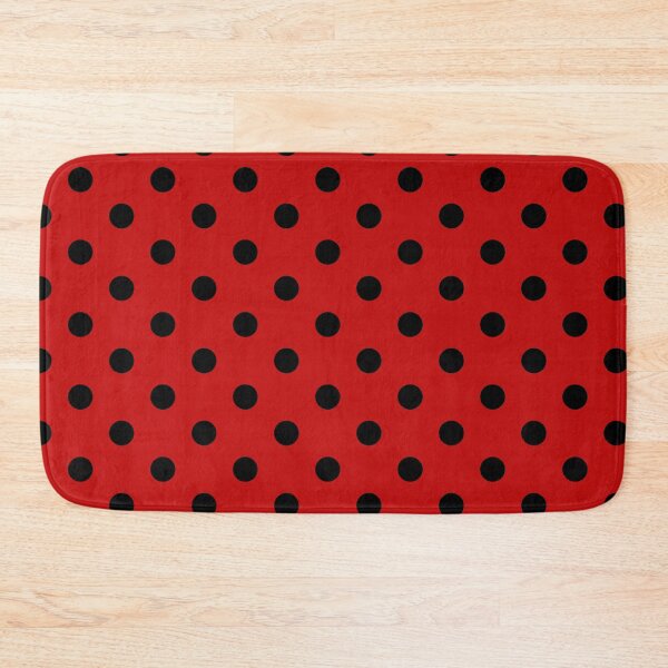 Item preview, Black polka dots on red background designed and sold by RishabhArts1.