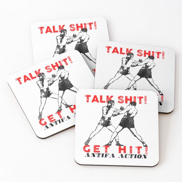 Item preview, Talk shit! Get hit! (antifa action) designed and sold by remerasnerdas.