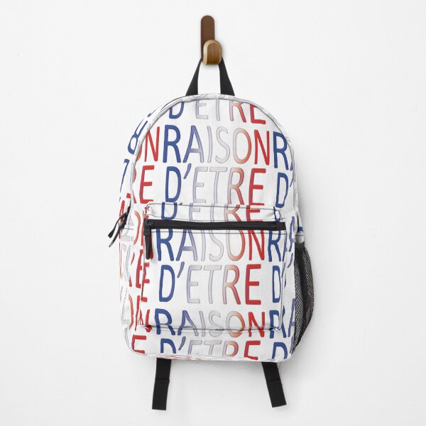 Item preview, “REASON FOR BEING” – French typography in blue, white, and red designed and sold by Alan-David.