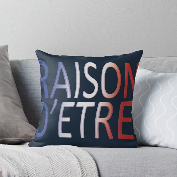 Item preview, “REASON FOR BEING” – French typography in blue, white, and red designed and sold by Alan-David.
