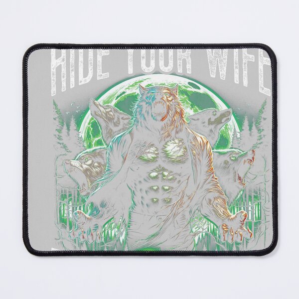 Item preview, Hide Your Wife The Alpha is Here Wolf Male Werwolf Meme Men  designed and sold by KathieFaugh.