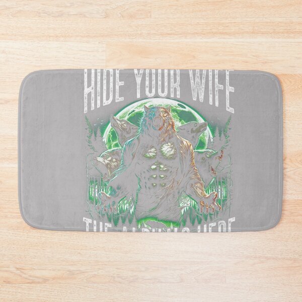 Item preview, Hide Your Wife The Alpha is Here Wolf Male Werwolf Meme Men  designed and sold by KathieFaugh.