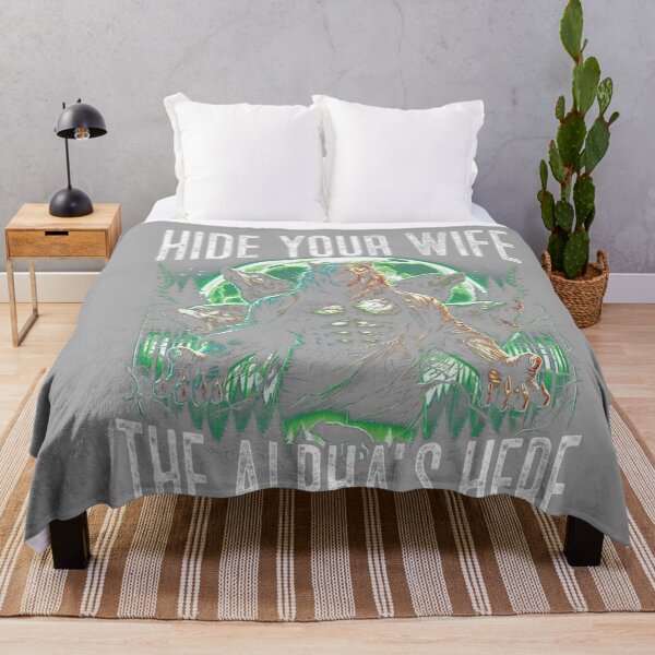 Item preview, Hide Your Wife The Alpha is Here Wolf Male Werwolf Meme Men  designed and sold by KathieFaugh.