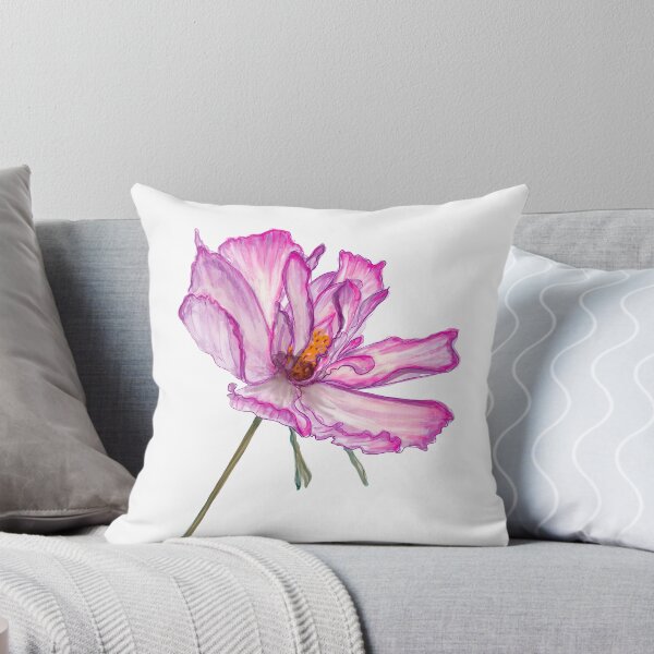 Item preview, Pink flower in watercolor technique, congratulations designed and sold by janara-studio.