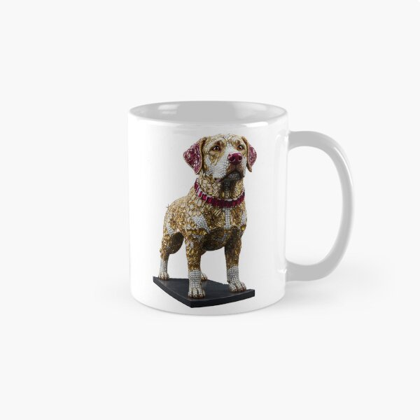 Item preview, Jeweled Labrador Retriever Statue - Gold, Diamond & Ruby designed and sold by DigitalGemArt.