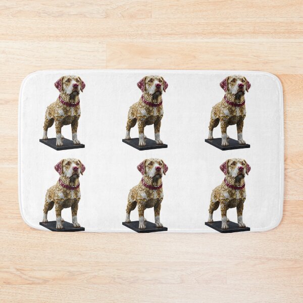 Item preview, Jeweled Labrador Retriever Statue - Gold, Diamond & Ruby designed and sold by DigitalGemArt.