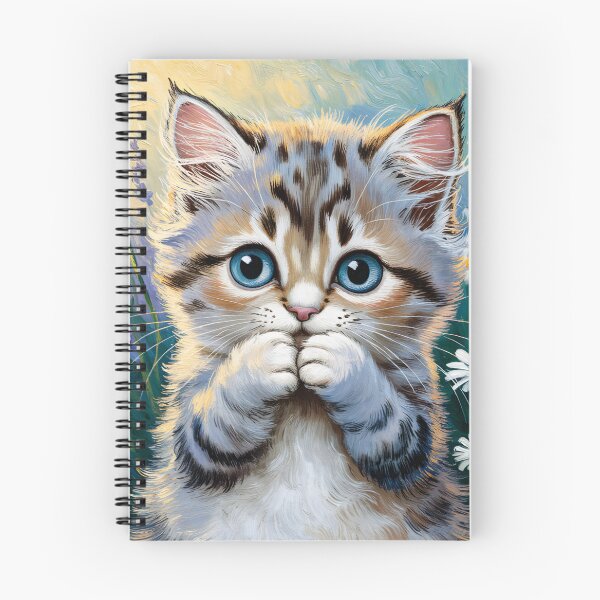 Item preview, A shy little cat in a flowerfield designed and sold by clarazen.