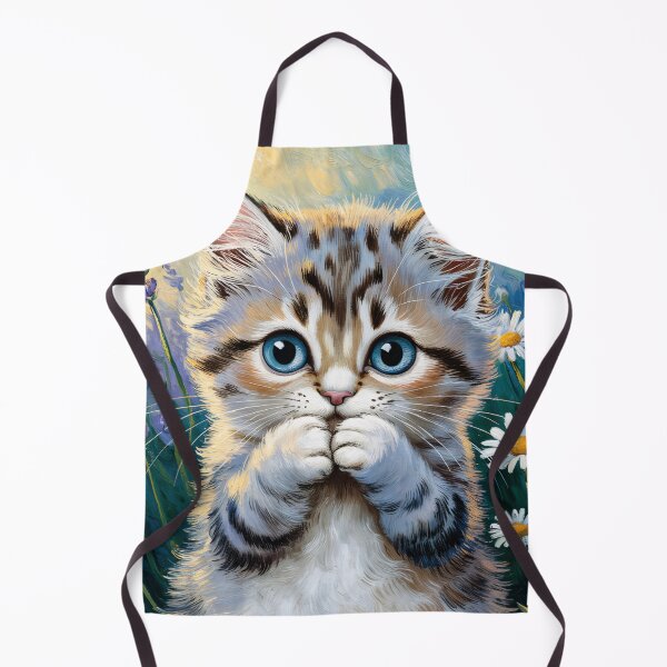 Item preview, A shy little cat in a flowerfield designed and sold by clarazen.