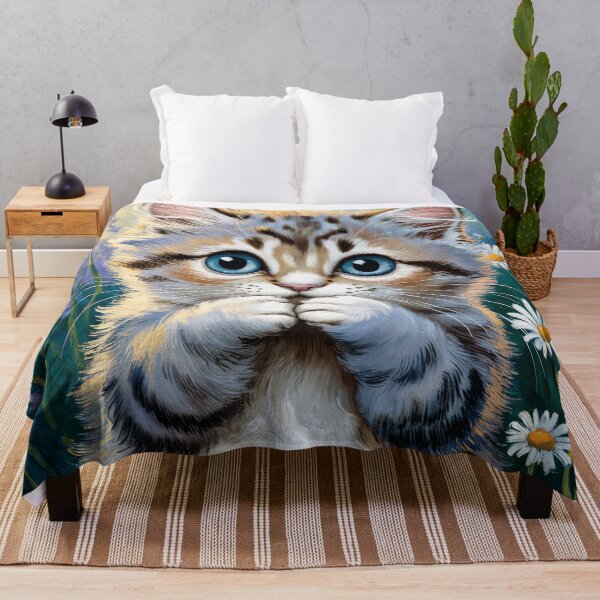 Item preview, A shy little cat in a flowerfield designed and sold by clarazen.