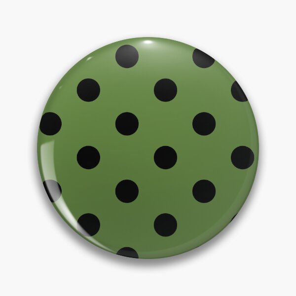 Item preview, Black polka dots on green background designed and sold by RishabhArts1.