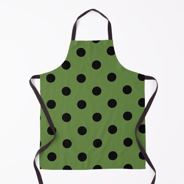 Item preview, Black polka dots on green background designed and sold by RishabhArts1.