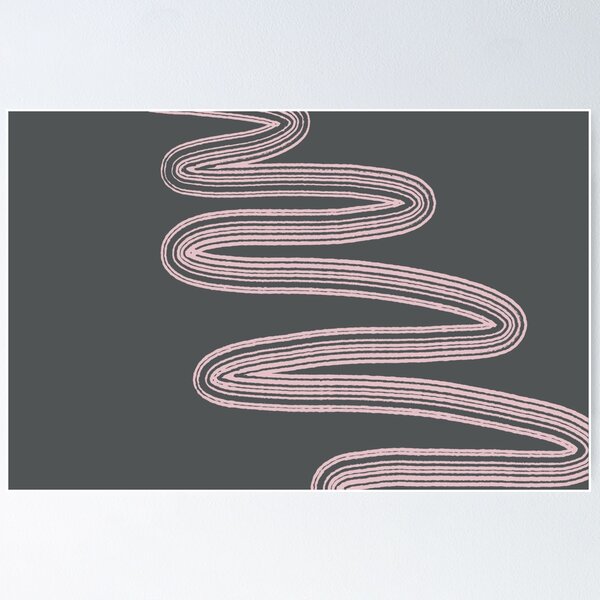 Item preview, Suggested snake, pink on muddy green designed and sold by janara-studio.