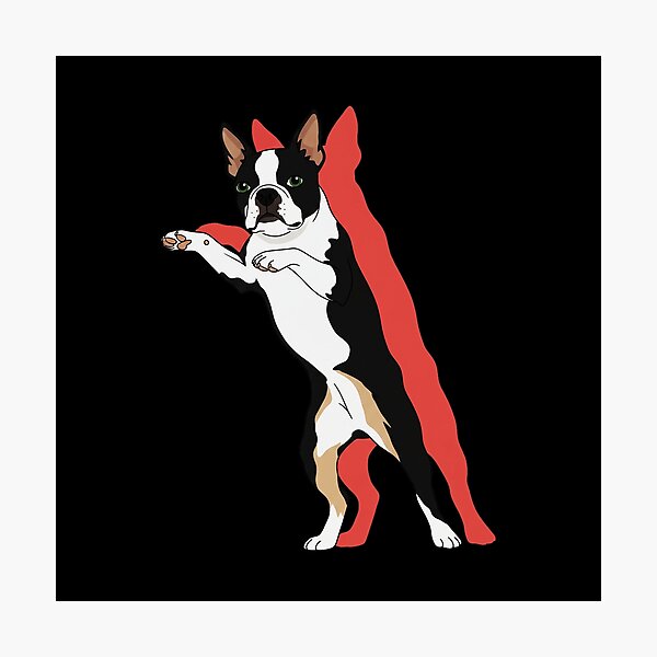 Item preview, Dancing Dog Retro Red Outline Cartoon Illustration designed and sold by JEFDodsonArt.