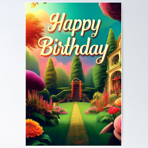 Item preview, Birthday Greeting Card Blank For Your Message designed and sold by CharlottePlaceArt.