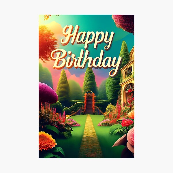 Item preview, Birthday Greeting Card Blank For Your Message designed and sold by CharlottePlaceArt.