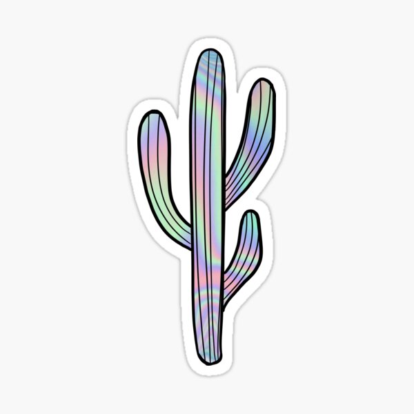 Aperçu de l'œuvre Cactus irisé créée et vendue par rainbowcatnip.