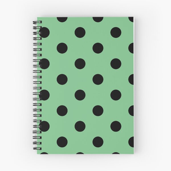 Item preview, Black polka dots on green background designed and sold by RishabhArts1.