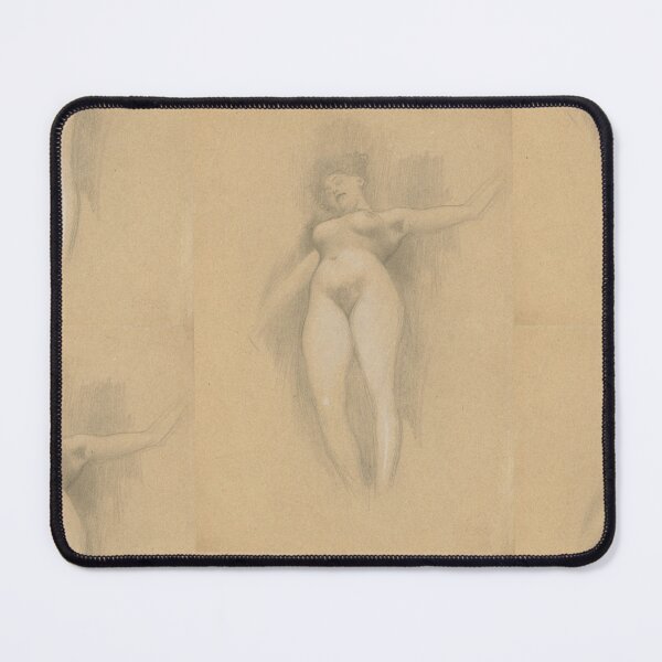 Item preview, Schwebende Vor Dunklem Hintergrund by Gustav Klimt: Sensuous Nude Study Poster designed and sold by artofuniverse.
