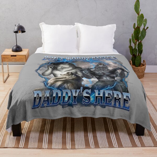 Item preview, Don't Worry Kitten Daddy's Here Alpha Wolf Male Meme  designed and sold by KathieFaugh.