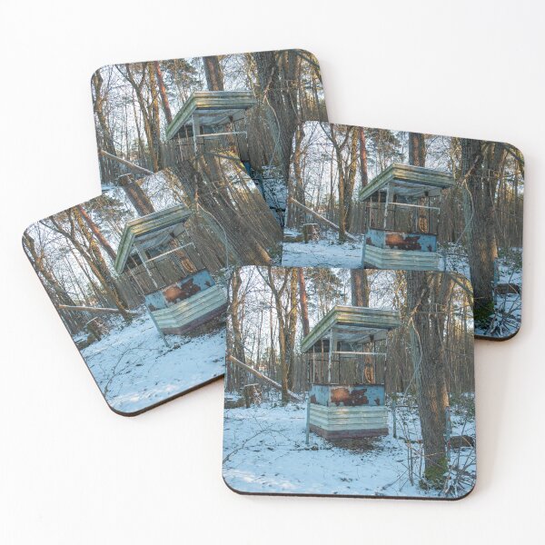 Item preview, Abandoned guardhouse in the winter forest – Lost place in the snow designed and sold by MarkusUrbex.