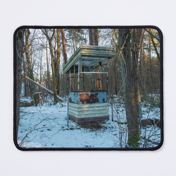 Item preview, Abandoned guardhouse in the winter forest – Lost place in the snow designed and sold by MarkusUrbex.