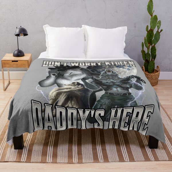 Item preview, Don't Worry Kitten Daddy's Here Alpha Wolf Male Meme  designed and sold by KathieFaugh.