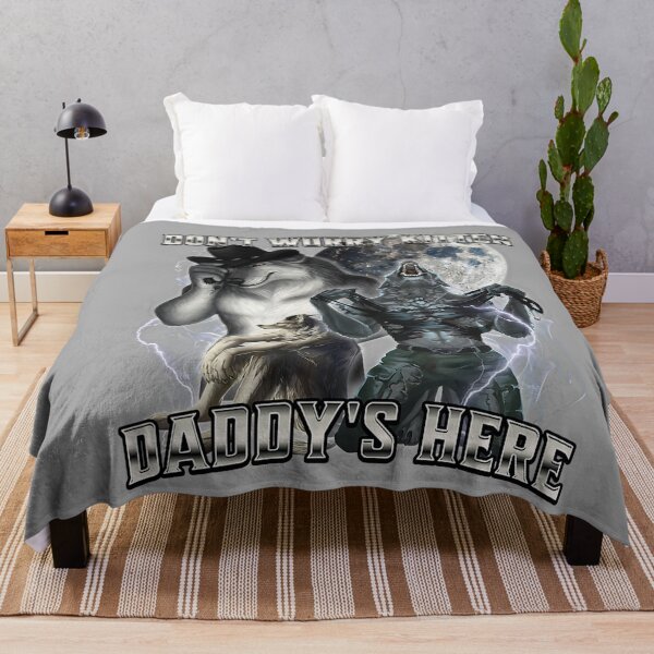 Item preview, Don't Worry Kitten Daddy's Here Alpha Wolf Male Meme  designed and sold by KathieFaugh.