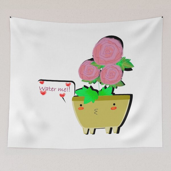 Item preview, Kawaii Thirsty Rose: The "Water Me" Valentine Buddy designed and sold by Mimick-deco.