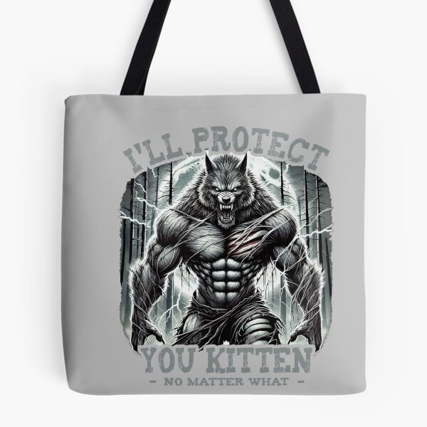 Item preview, Funny Graphic Tee I'll Protect You Kitten Alpha Wolf Meme designed and sold by mjohnson9.