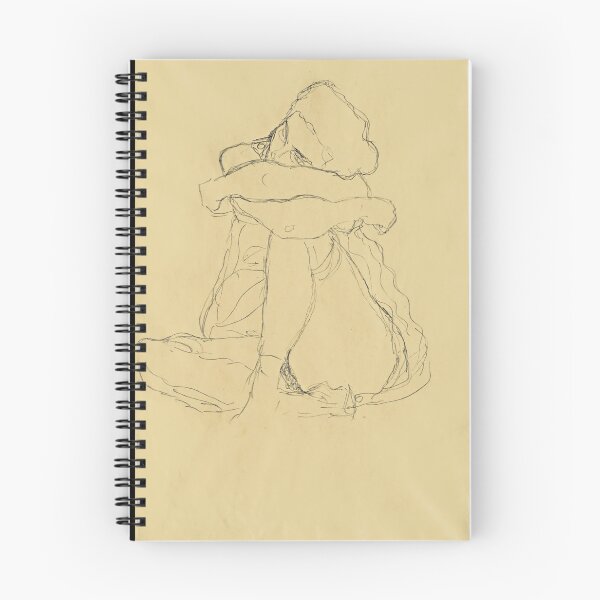 Item preview, Seated Female Figure Study by Gustav Klimt: Minimalist Vienna Secession Poster designed and sold by artofuniverse.