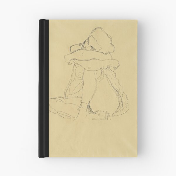 Item preview, Seated Female Figure Study by Gustav Klimt: Minimalist Vienna Secession Poster designed and sold by artofuniverse.