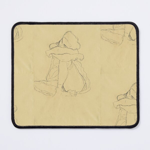 Item preview, Seated Female Figure Study by Gustav Klimt: Minimalist Vienna Secession Poster designed and sold by artofuniverse.
