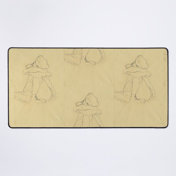 Item preview, Seated Female Figure Study by Gustav Klimt: Minimalist Vienna Secession Poster designed and sold by artofuniverse.
