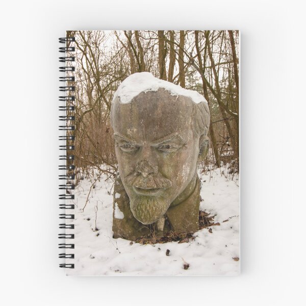 Item preview, Abandoned Lenin bust in the snow – Lost Place Urbex winter photography in the forest designed and sold by MarkusUrbex.