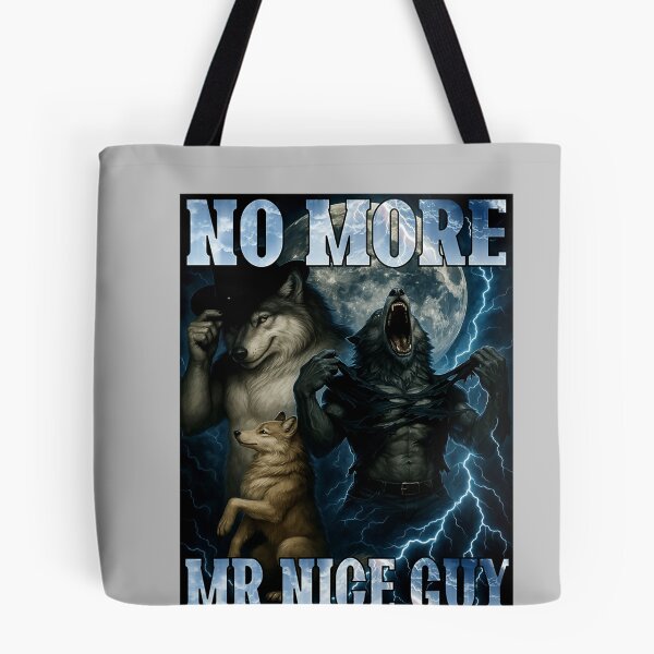 Item preview, No More Mr Nice Guy Funny Alpha Wolf Meme Dad Papa Men Gifts  designed and sold by mjohnson9.