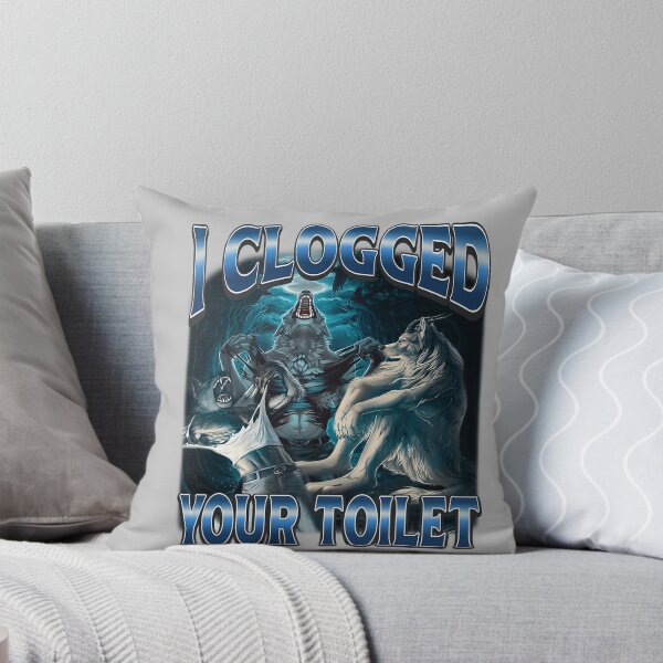 Item preview, I Clogged Your Toilet Funny Alpha Wolf Meme Stupid Brainrot designed and sold by mjohnson9.