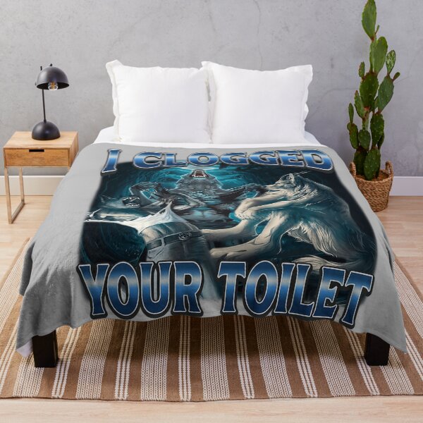 Item preview, I Clogged Your Toilet Funny Alpha Wolf Meme Stupid Brainrot designed and sold by mjohnson9.