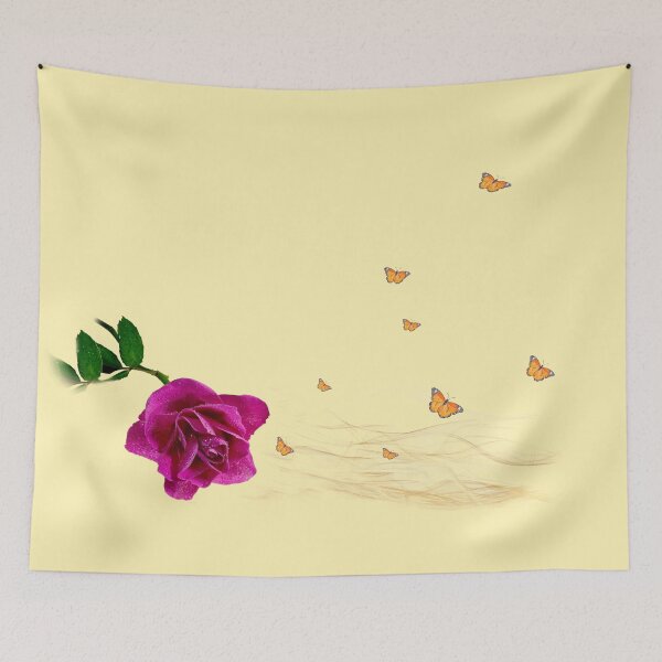 Item preview, Rose flowers and Butterflies decor art  designed and sold by Natart1004.