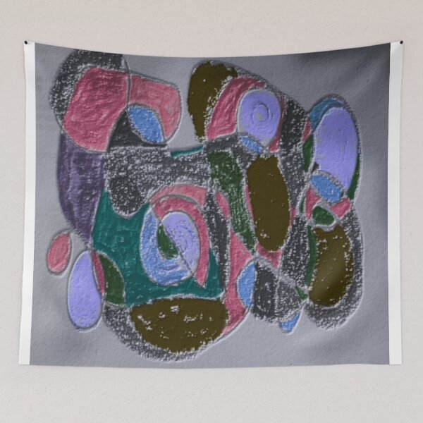 Item preview, concrete carnival blend colorful hand drawn geometric abstract design designed and sold by SmashingDeals.