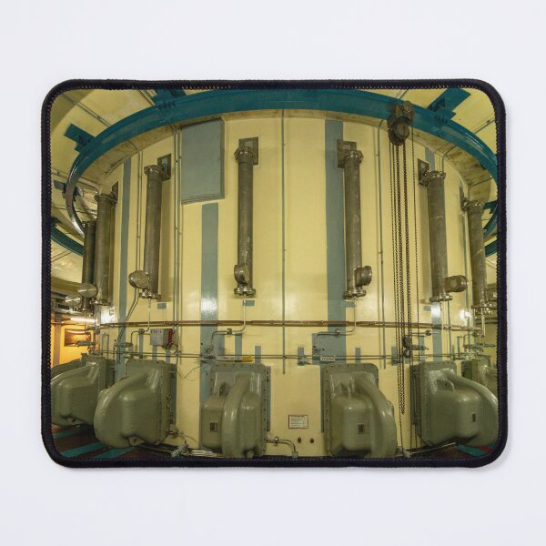 Item preview, Lubmin Nuclear Power Plant Interior – Turbine Hall/Plant Room with Pipes & Technology | Industrial Photography designed and sold by MarkusUrbex.