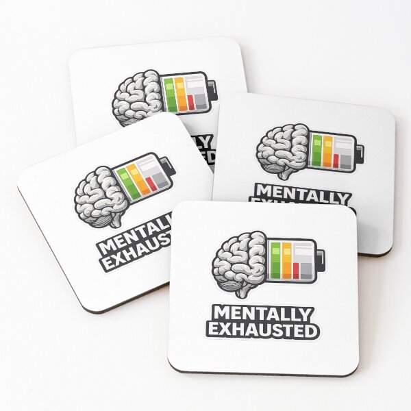 Item preview, Mentally Exhausted – Low Battery Brain designed and sold by luxurytoushes.