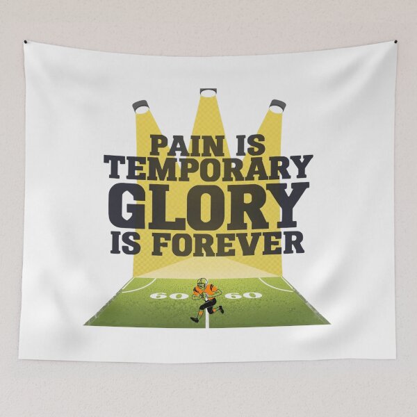 Item preview, Pain Is Temporary Glory Is Forever – Football Motivation Shirt designed and sold by RMTrendy.