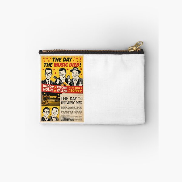 Item preview, The Day the Music Died 1959 Poster, Buddy Holly Ritchie Valens Big Bopper Tribute, Vintage 1950s Rock and Roll Newspaper Headline Wall Art designed and sold by TerScott.