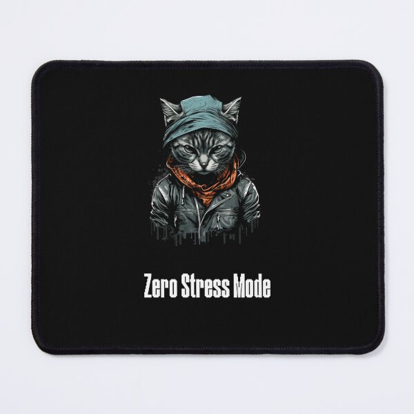 Item preview, Zero Stress Mode Cat – Chill Streetwear Vibe designed and sold by AM.87.