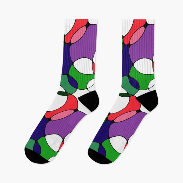 Item preview, Neurographic Joy Abstract Overlapping Shapes Pink Blue Red Green Purple  designed and sold by thecolorbirdie.