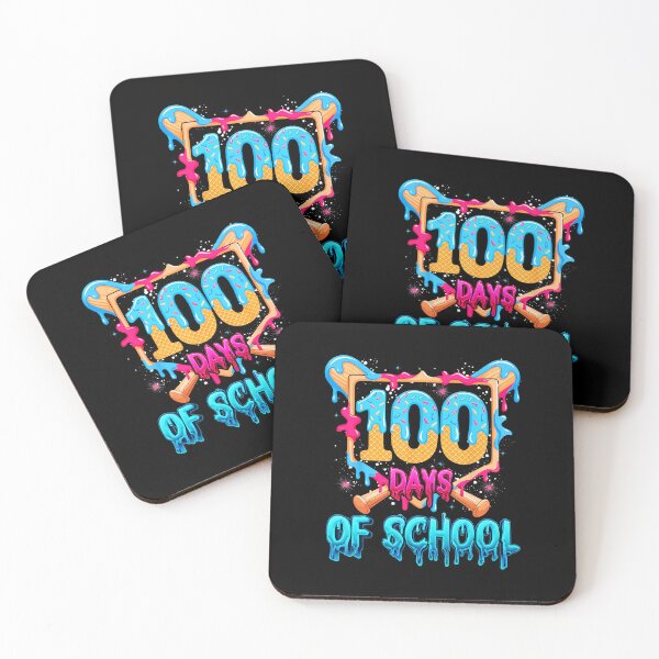 Item preview, 100 Days Of School Baseball Drip Colorful Typography designed and sold by miaa-artistshop.