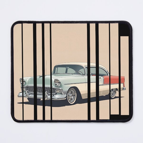 Item preview, Chevy Bel Air 1955, 50s pastel palette, chrome shine, mid-century 6 designed and sold by Neon G.
